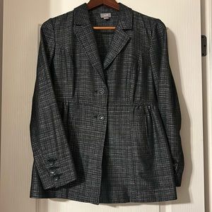 J.Jill Black & Silver Blazer/Jacket